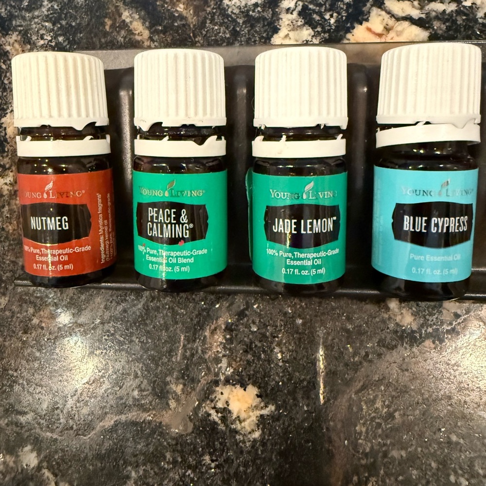 Young Living Aromatherapy Oil Collection - Nutmeg, Teal, Green, Blue